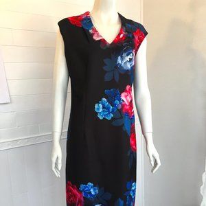 NEW sz 6 SLNY Dress Black/Floral Summer/Cruise 5689